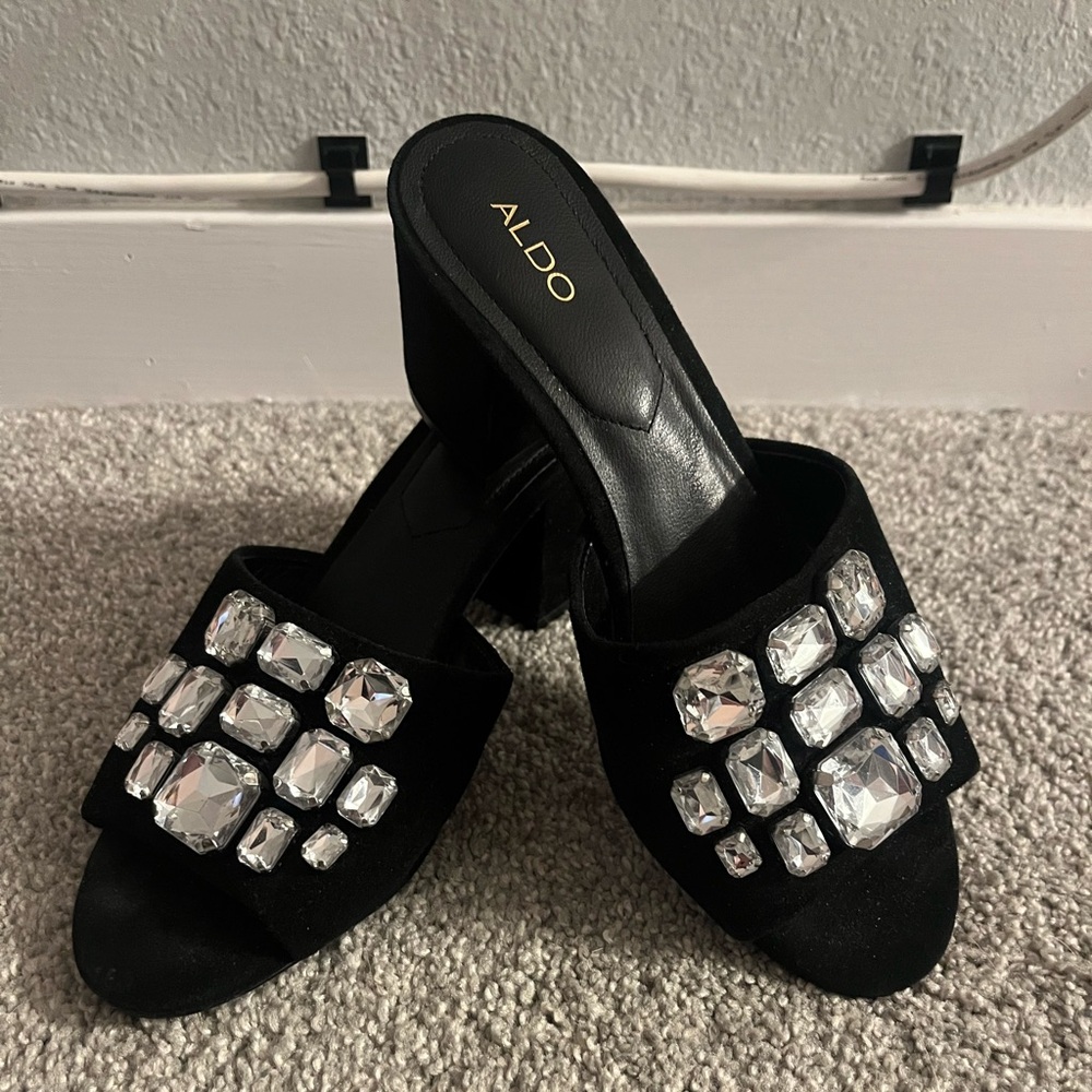 Aldo Sakura Jewels Suede Mules